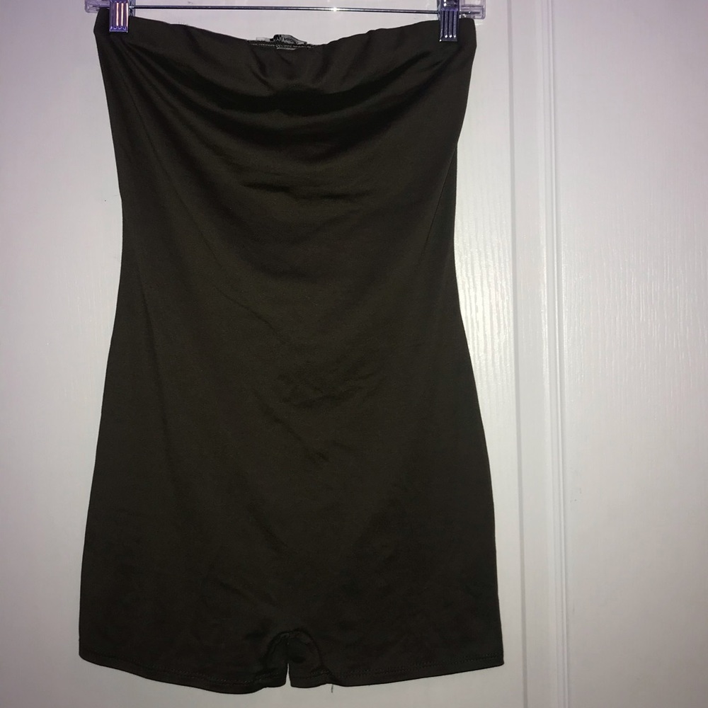 Fashion Nova Buenos Aires Olive Green Romper